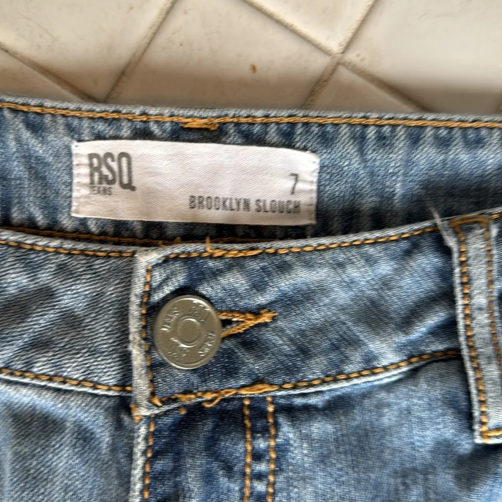 RSQ Brooklyn Slouch Cropped Jeans‎ with Distressed Details- worn a few times.